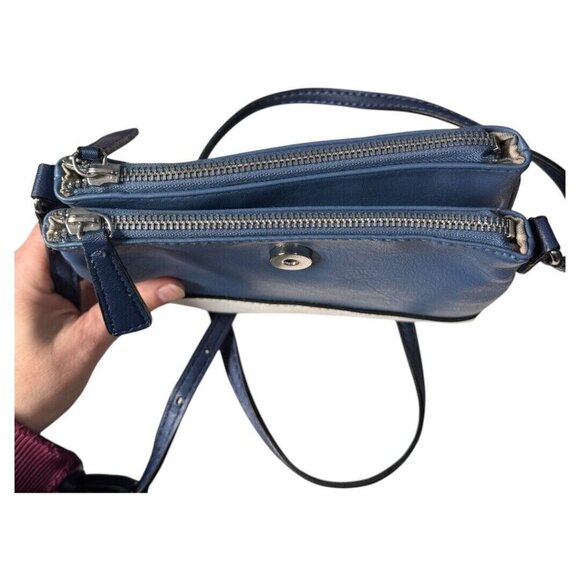 Guess double zip cross body bag blue - Picture 6 of 9